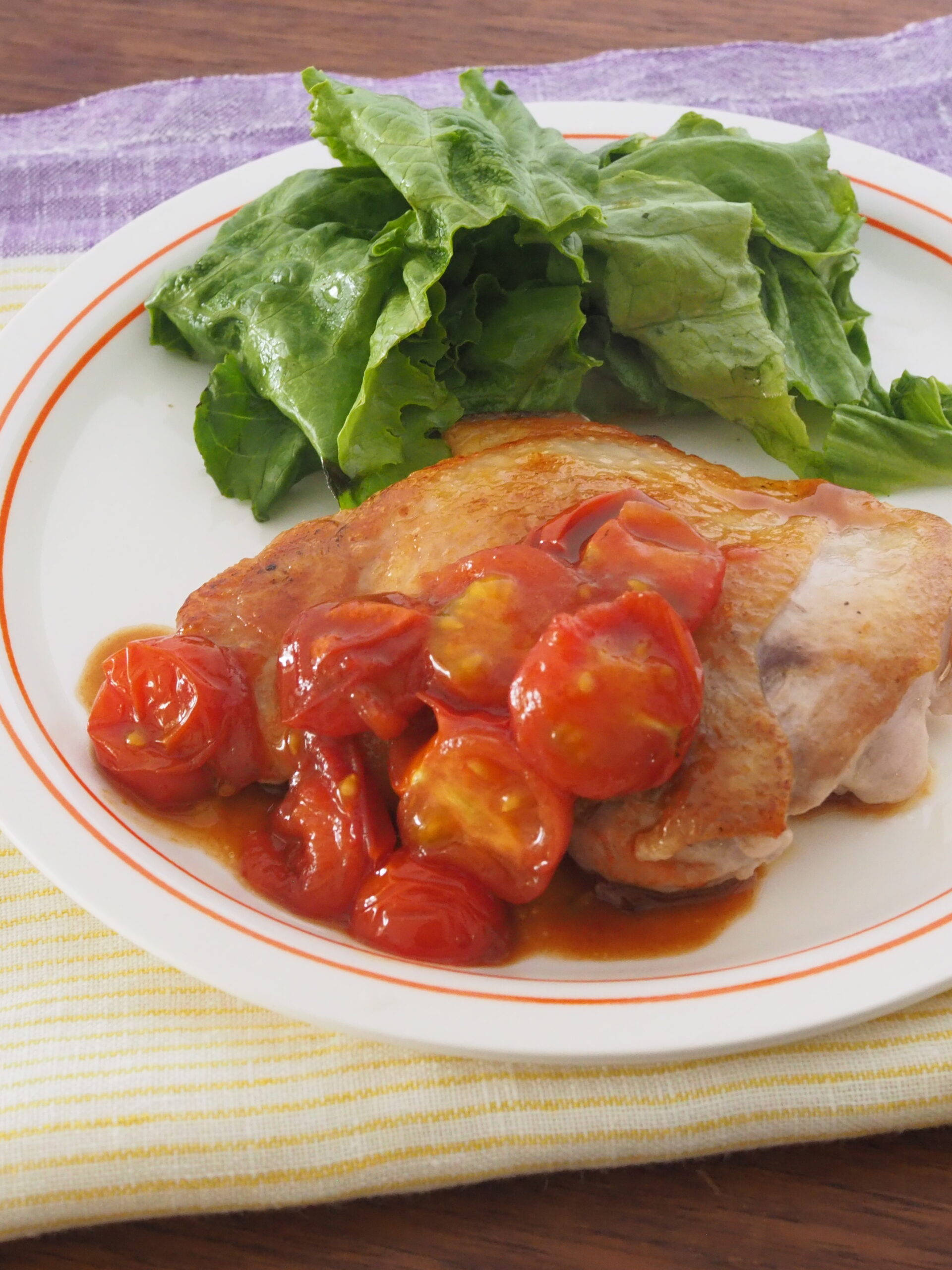 トマトが主役！チキンソテー