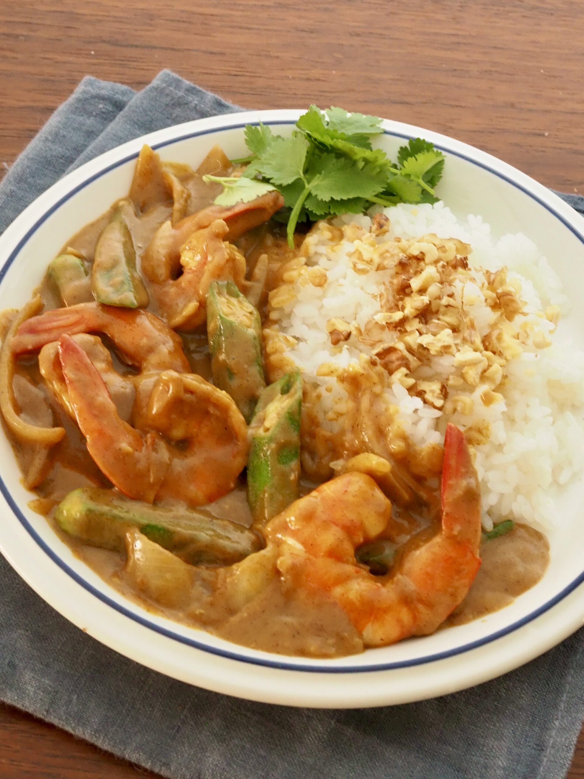えびとオクラのココナッツカレー
