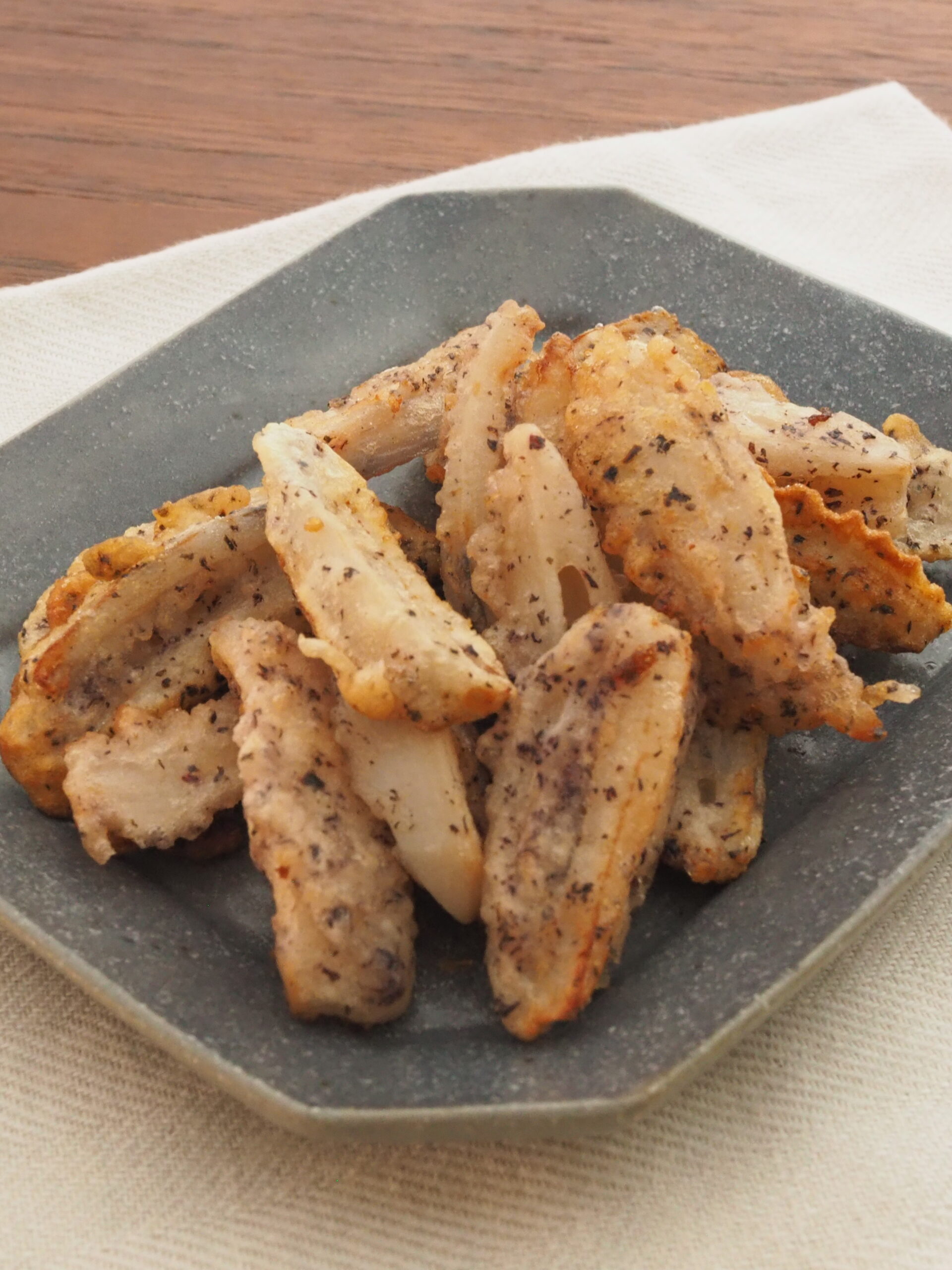れんこんのしそふりかけ揚げ