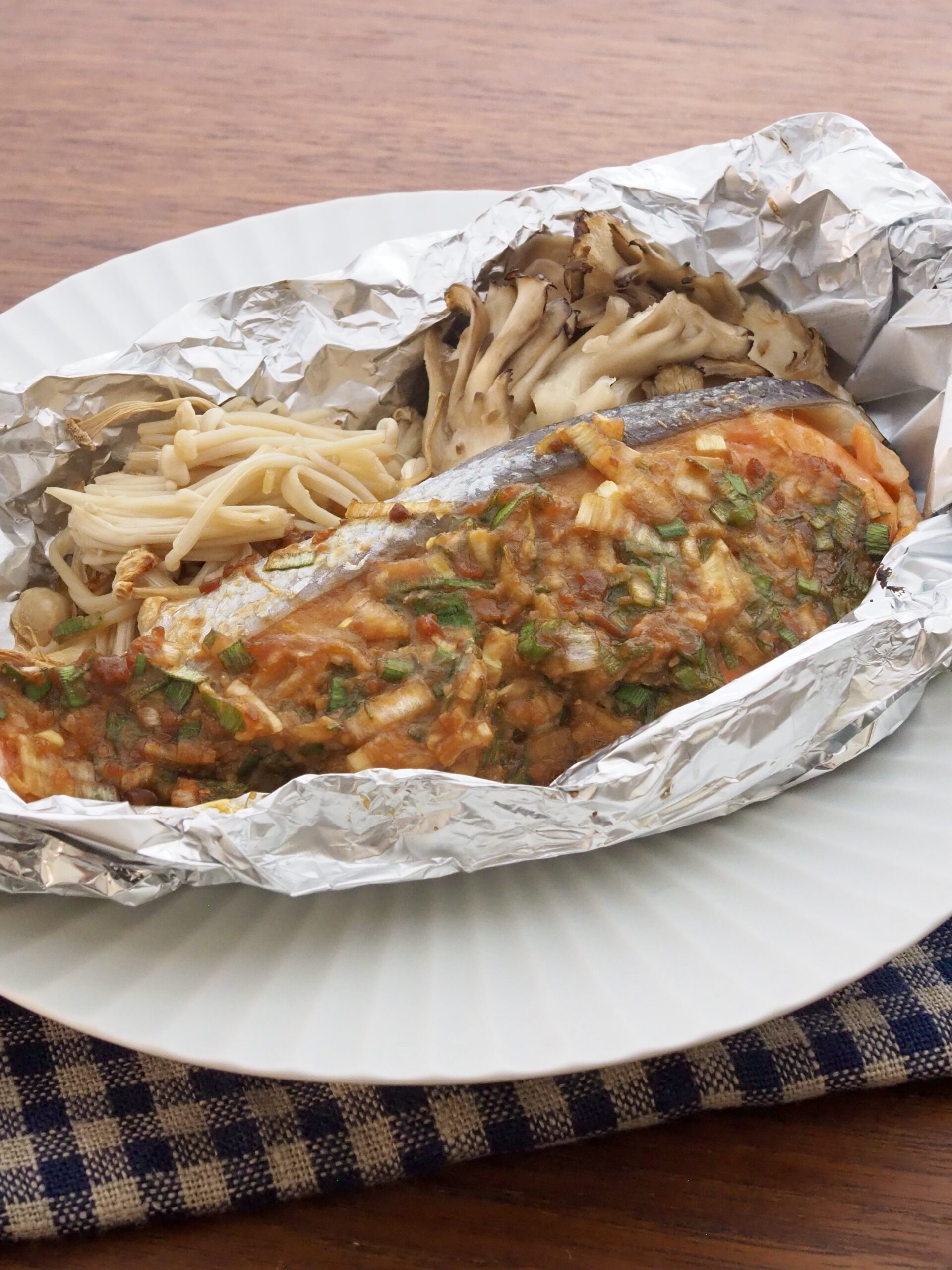 鮭のねぎみそホイル焼き