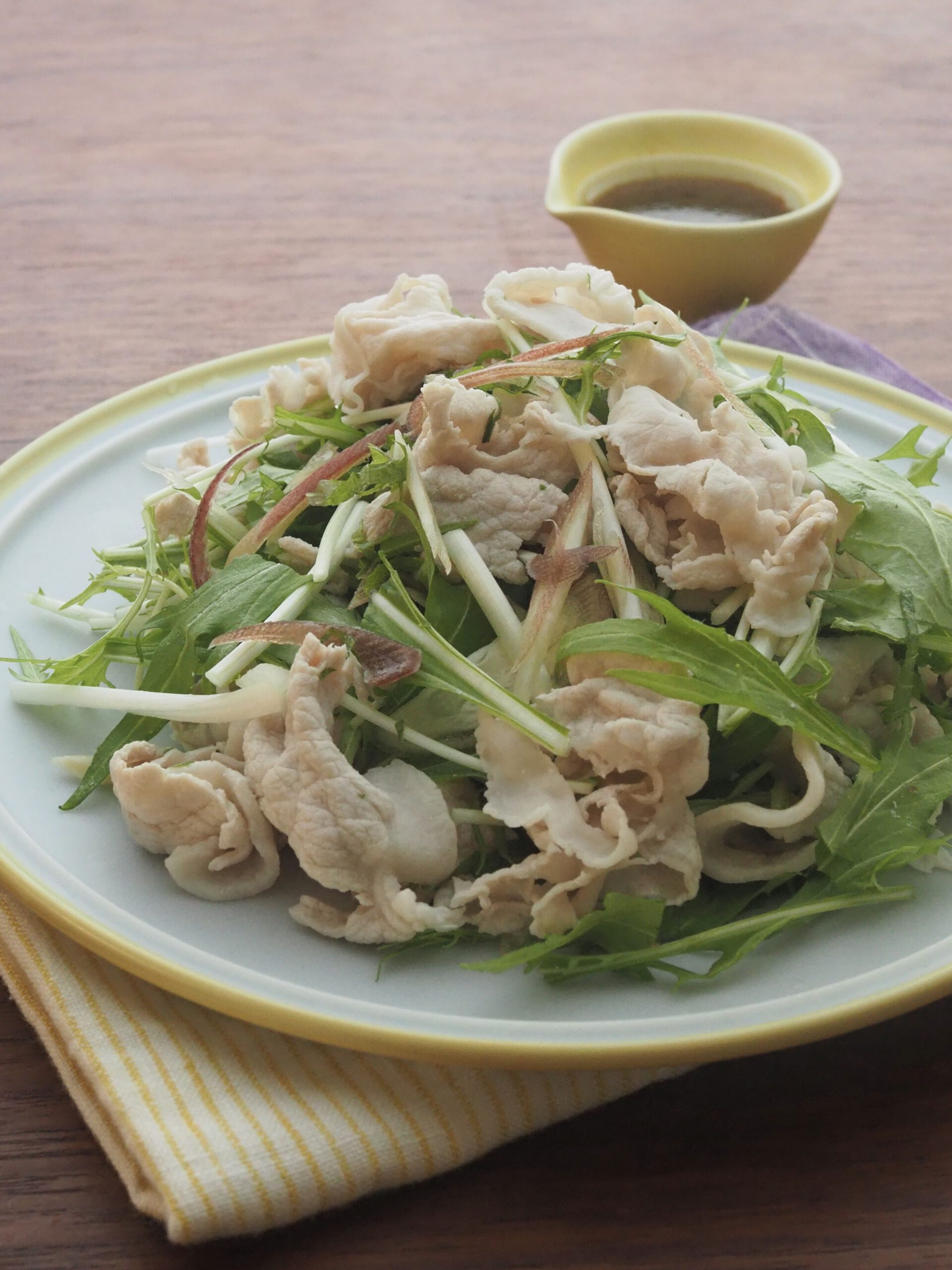 豚しゃぶと野菜のレモンしょうゆドレッシング