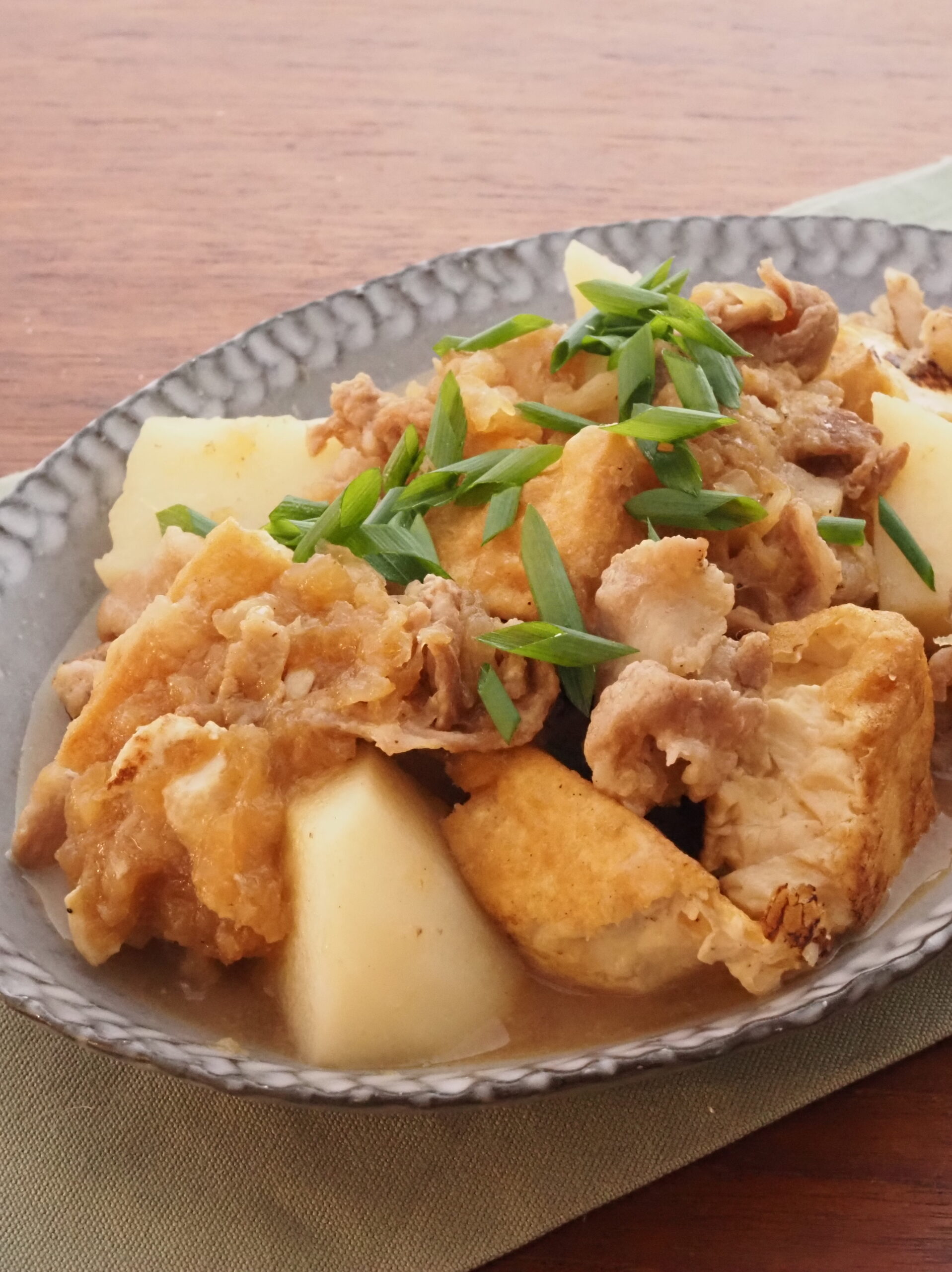 厚揚げと長いものみぞれ煮