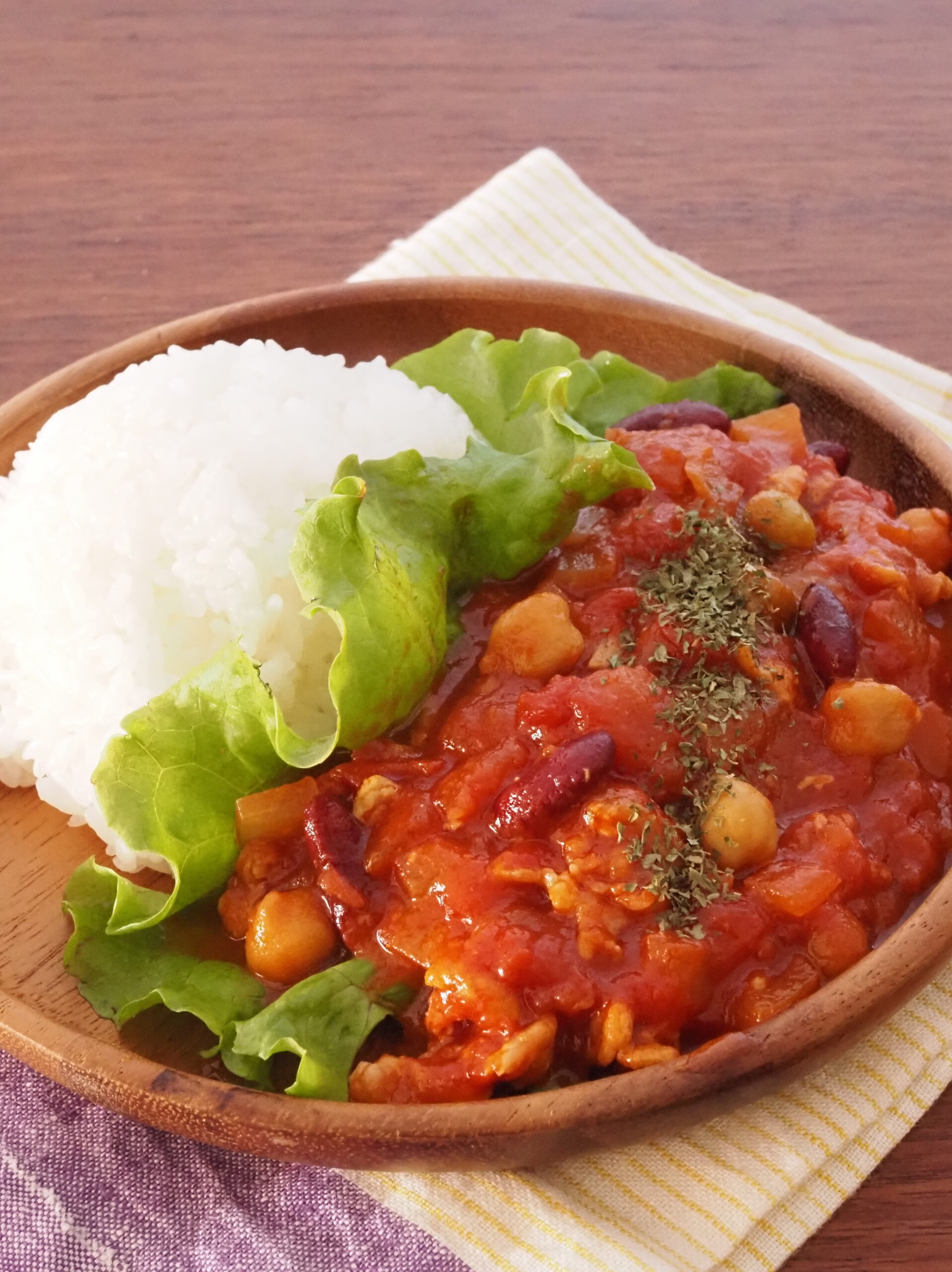 ポークビーンズかけご飯プレート