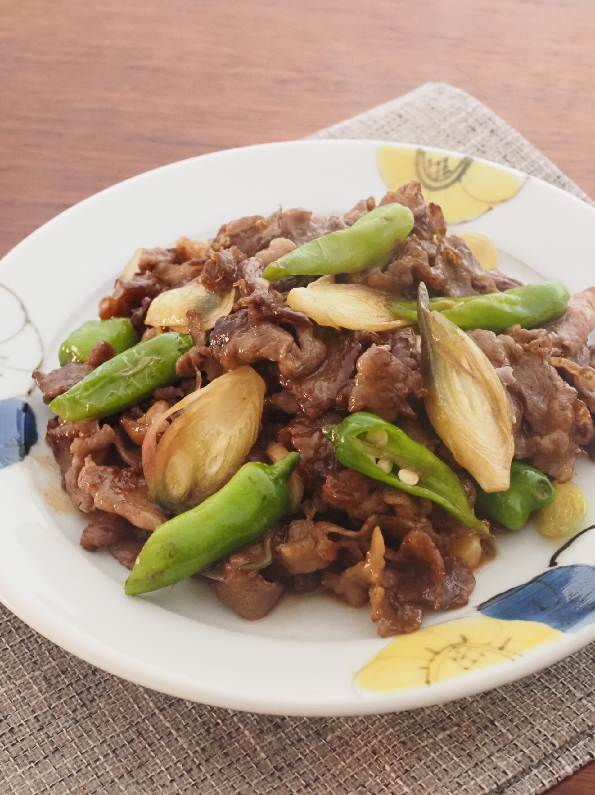牛肉とみょうがの香り炒め