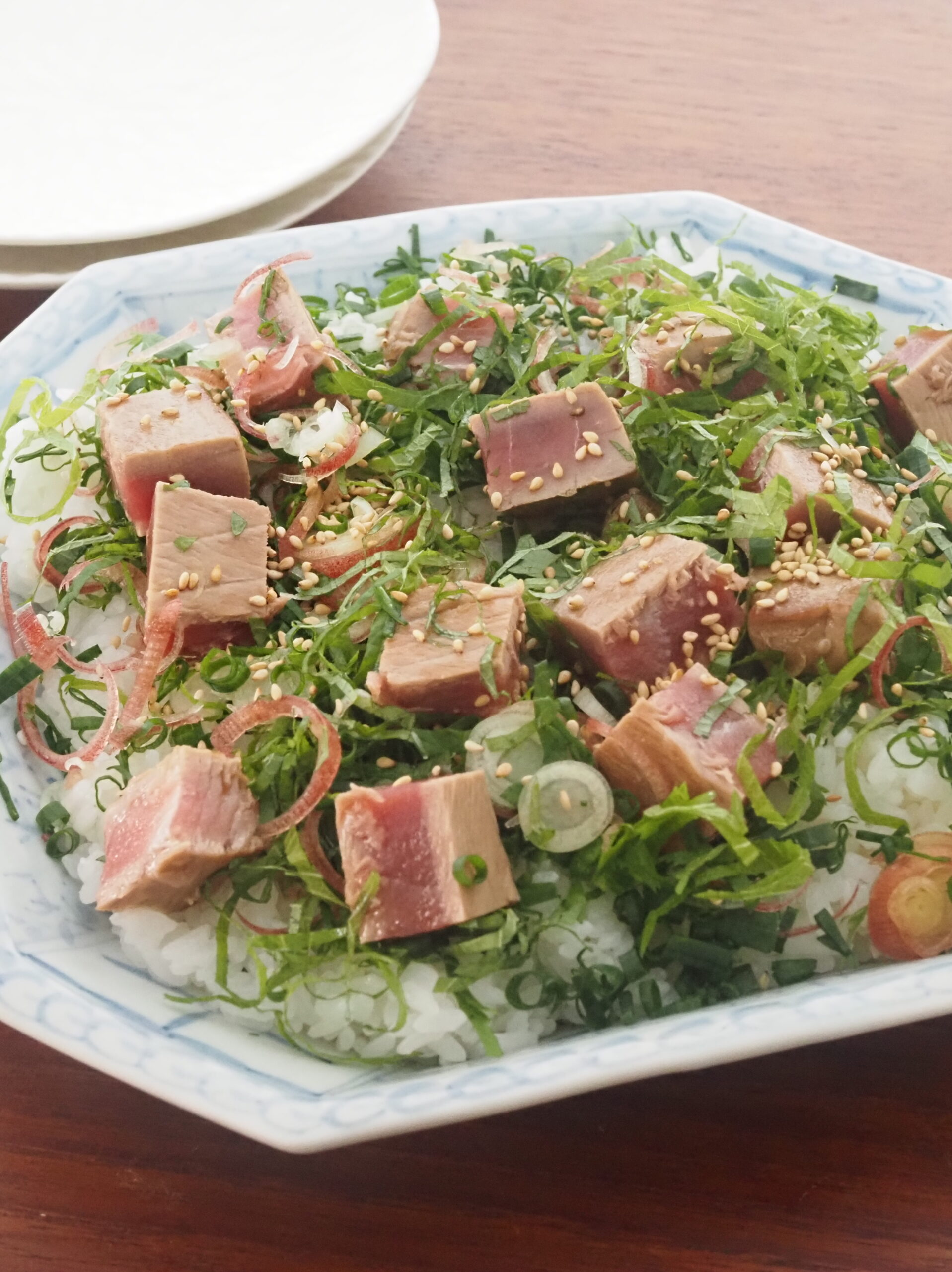 あぶりマグロと薬味のちらし寿司