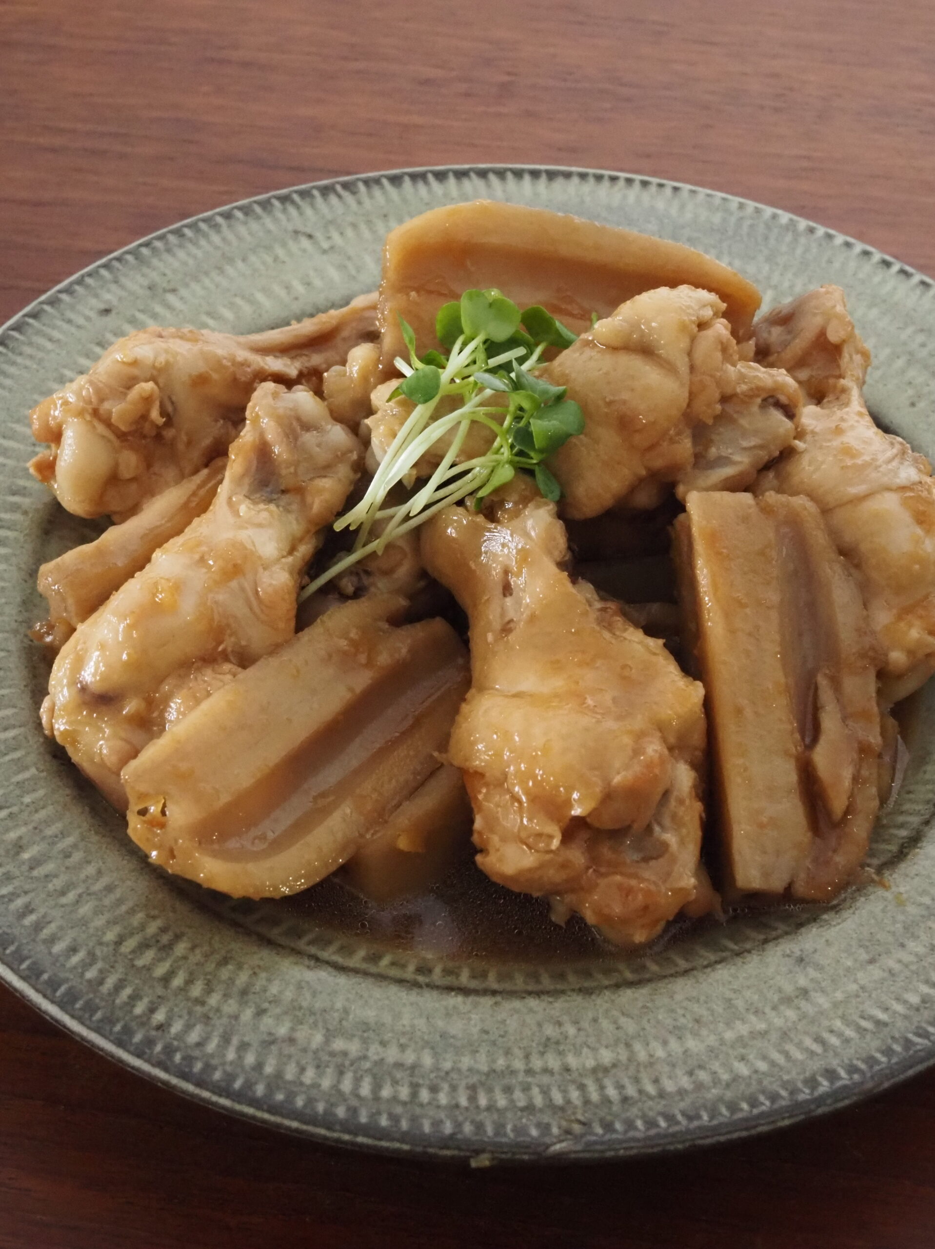 手羽とれんこんのポン酢煮